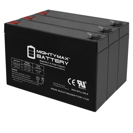 6V 7Ah SLA Replacement Battery for Mini Cooper S Porsche 918 Spyder - 3PK -  MIGHTY MAX BATTERY, MAX3961697